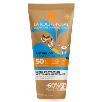 La Roche-Posay Anthelios Wet Skin Lotion Gyermekeknek Spf50+, <br> Vizes bőrön is alkalmazható naptej, 200 ml 