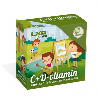 LXR Junior C+D-vitamin komplex rágótabletta 60 db