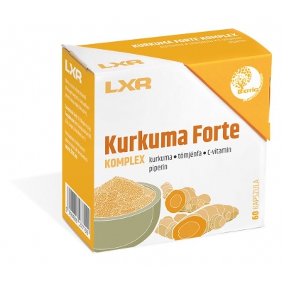 Lxr kurkuma forte komplex étrend-kiegészítő készítmény 60 db