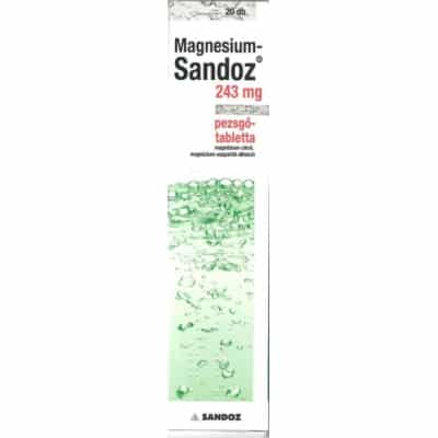 Magnesium Sandoz 243 mg pezsgőtabletta 20 db