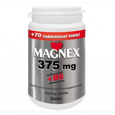 Vitabalans magnex 375 mg+B6 vitamin tabletta 180+70 db