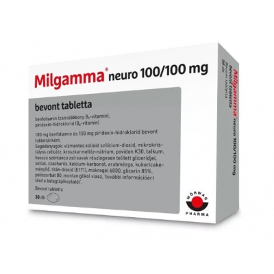 Milgamma neuro 100/100 mg bevont tabletta 30 db