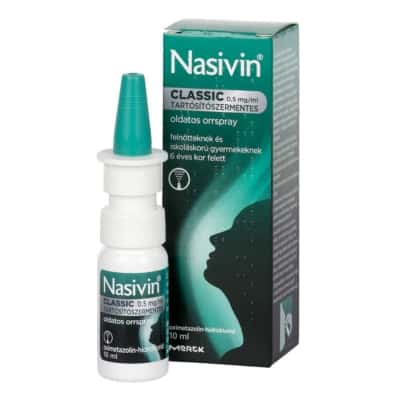 Nasivin Classic 0,5 mg/ml tartósítószermentes orrspray 10 ml