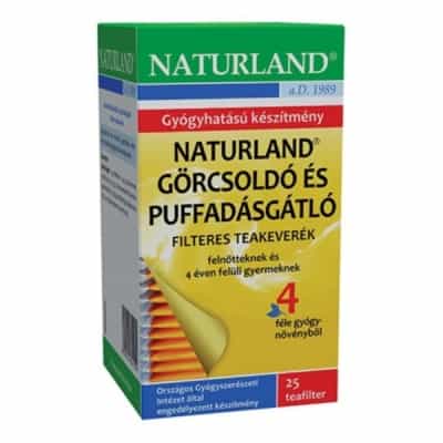 Naturland görcsoldó és puffadásgátló tea 25 filter
