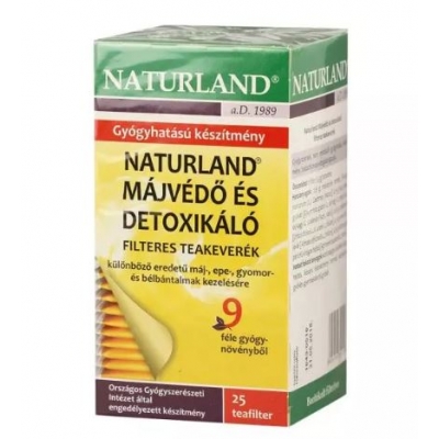 Naturland májvédő és detoxikáló teakeverék 25 filter