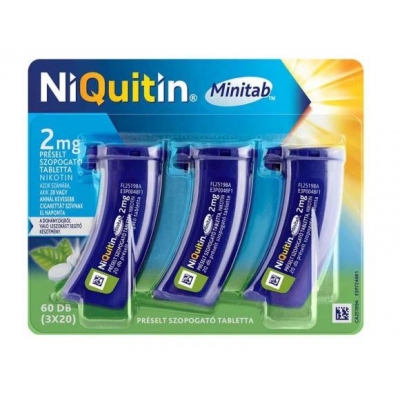 Niquitin Minitab 2 mg préselt szopogató tabletta 3x20 db