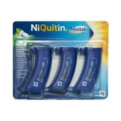 Niquitin minitab 4 mg préselt szopogató tabletta 3x20 db