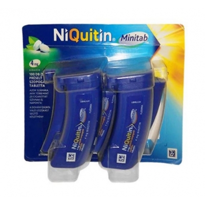 Niquitin minitab 4 mg préselt szopogató tabletta 5x20 db