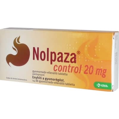 Nolpaza control 20 mg gyomornedv-ellenálló tabletta 14 db