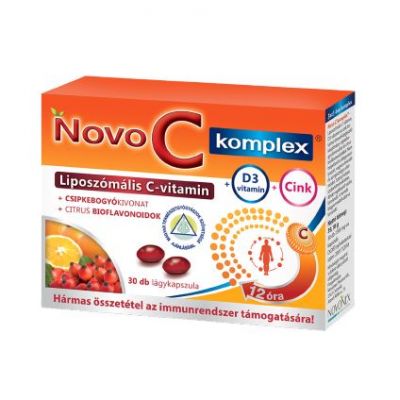 Novo c komplex® liposzómális c-vitamin, d-vitamin, cink lágy kapszula 30 db