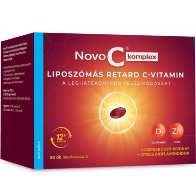 Novo c komplex® liposzómális c-vitamin, d-vitamin, cink lágy kapszula 90 db