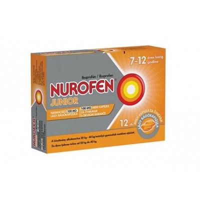 Nurofen Junior narancsízű 100 mg lágy rágókapszula 12 db