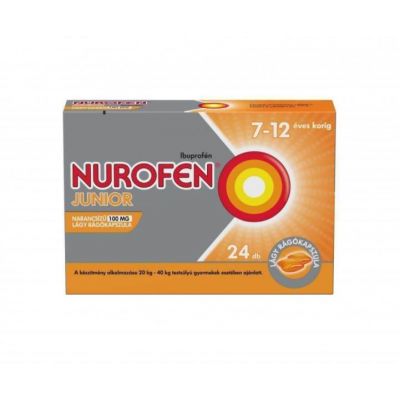 Nurofen Junior narancsízű 100 mg lágy rágókapszula 24 db