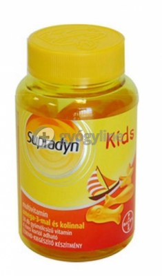 Supradyn kids multivitamin omega-3 gyümölcsízű gumicukor 30 db