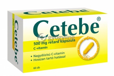 Cetebe 500 mg C-vitamin retard kemény kapszula 60 db