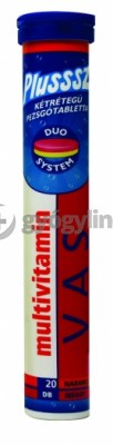 Plusssz duo multivitamin+vas pezsgőtabletta 20 db