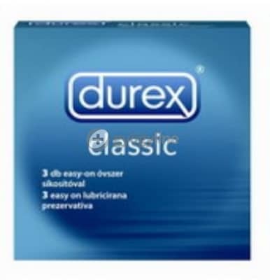 Durex classic óvszer síkosított 3 db