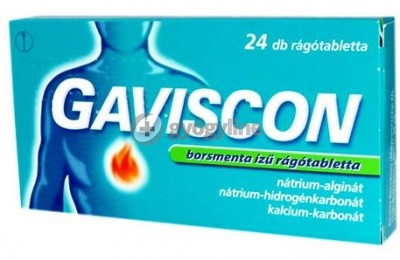 Gaviscon borsmenta ízű rágótabletta 24 db