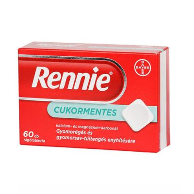 Rennie cukormentes rágótabletta, 60 db