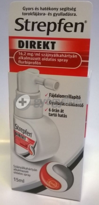 Strepfen Direkt szájnyálkahártyán alkalmazott oldatos spray, 15 ml