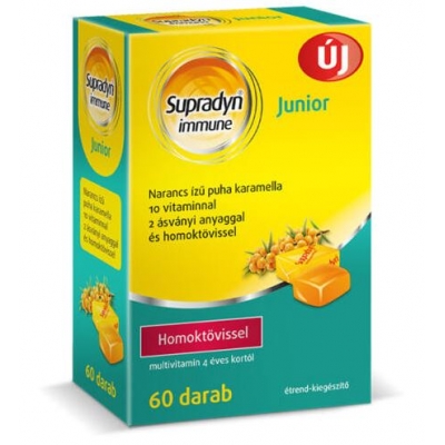 Supradyn immune junior narancs ízű puha karamella 60 db