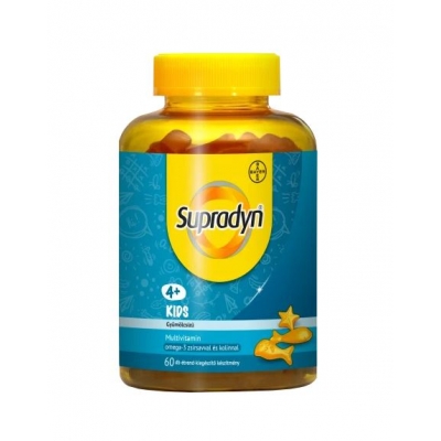 Supradyn Kids multivitamin omega-3 gyümölcsízű gumicukor, 60 db