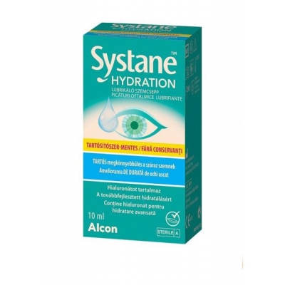 Systane Hydration tartósítószermentes lubrikáló szemcsepp 10 ml