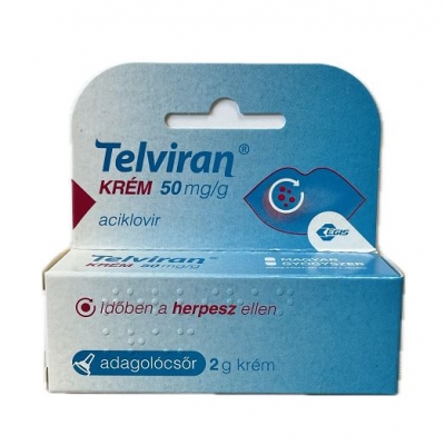 Telviran 50 mg/g herpesz krém 2 g