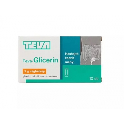 Glicerin-Teva 3 g végbélkúp 10 db