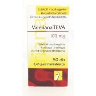 Valeriana Teva 100 mg bevont tabletta 50 db