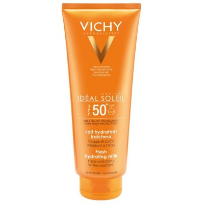 Vichy capital Soleil napvédő tej arcra és testre, <br>érzékeny bőrre SPF 50+ 300 ml