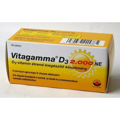 Vitagamma D3 2000NE étrendkiegészítő tabletta, 100 db