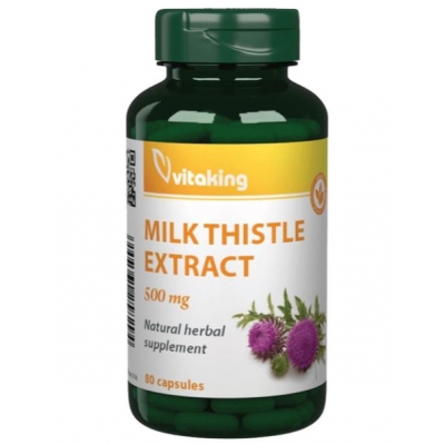 Vitaking milkthistle máriatövis kivonat kapszula 500 mg 80 db