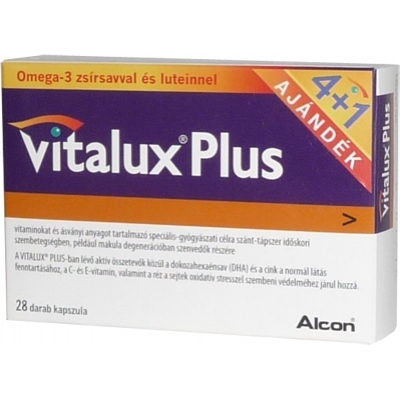 Vitalux plus omega-3 + lutein kapszula 28 db