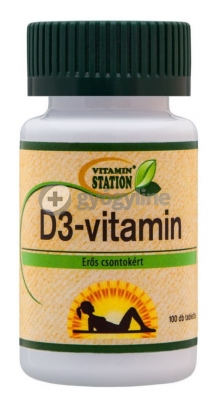 Vitamin Station D3-vitamin tabletta 90 db